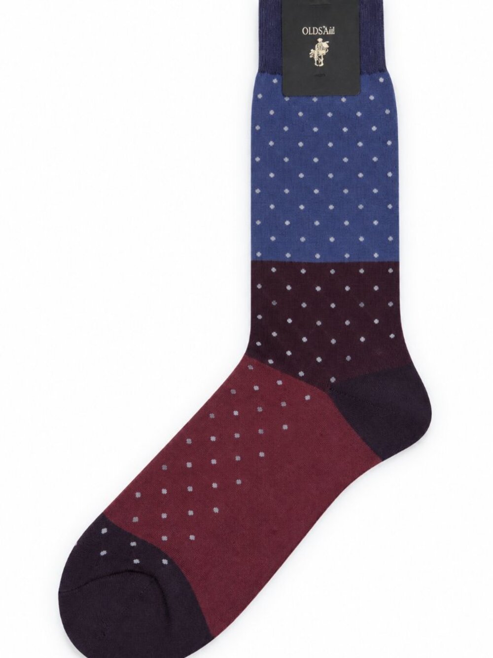 Punto Polka Dot Men's Dress Socks Amethyst Purple Egyptian Cotton Made in Italy